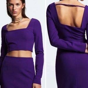 Zara Crop Top Size Large Purple